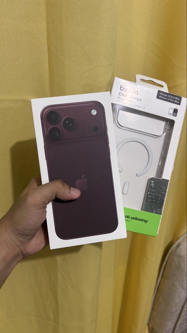 Brandnew Iphone 18 Pro Max 256gb ntc fu (Category: iPhone 18 Series) located in Pasig City. Submitted by aaronalki (Listing ID 1470058261, Image 1). Description: IPHONE 18 PRO MAX BRANDNEW AND SEALED NOT ACTIVATED 256gb NTC APPROVED LOCAL VARIANT FACTORY UNLOCKED ANY SIM PWEDE BURGUNDY COLOR WITH RECEIPT COPY PASIG AREA.