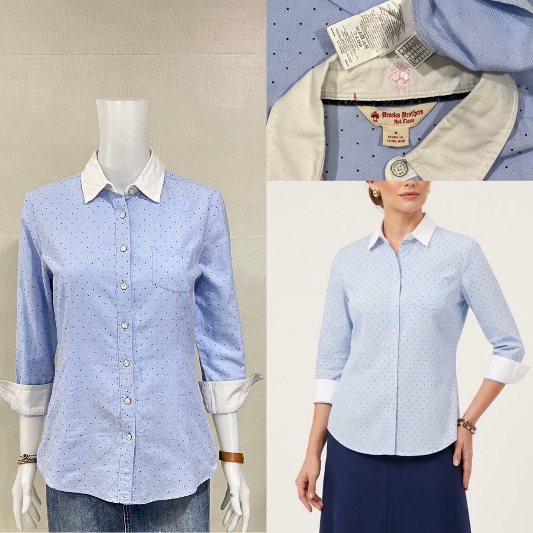 Brooks Brothers Dainty Dot LS Blouse (Category: Longsleeves) located in Cebu City. Submitted by kei.flmn (Listing ID 1470074997, Image 1). Description: 📌PLEASE READ BEFORE MAKING AN OFFER Excellent Condition (No issues) Size:Fits Small (S) - [x] Flat Lay Measurements (in inches): - [x] Bust: 38” - [x] Length Reference: Mannequin Height : 5’4” (First-come, first-served basis) Due to an increased number of joy reservers and fake buyers, offers wil