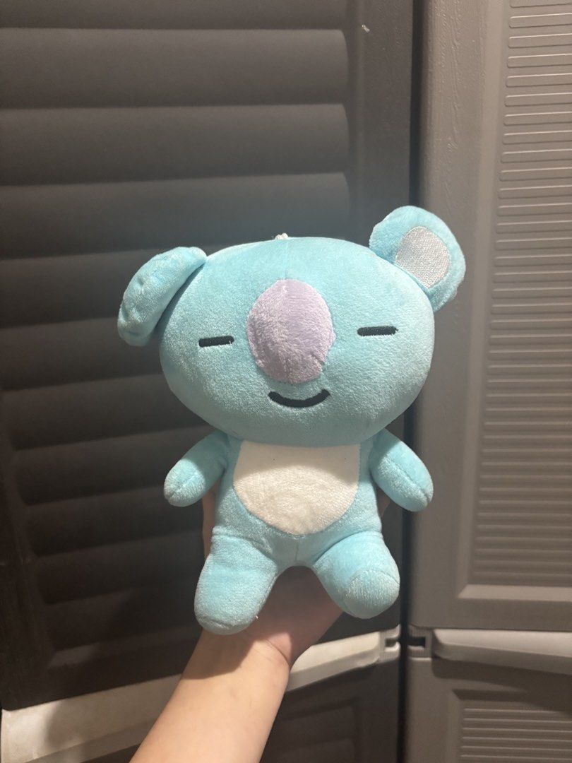 BT21 KOYA plush toy (Category: Plushies & Soft Toys) located in Caloocan City. Submitted by aclyy (Listing ID 1470038905, Image 1). Description: - Super soft light blue fabric with floppy ears - Features embroidered sleeping eyes and iconic purple nose - White belly patch detail - Condition: 10/10, clean, no stains or damage - Smoke-free and pet-free home - Perfect addition to any ARMY collection.