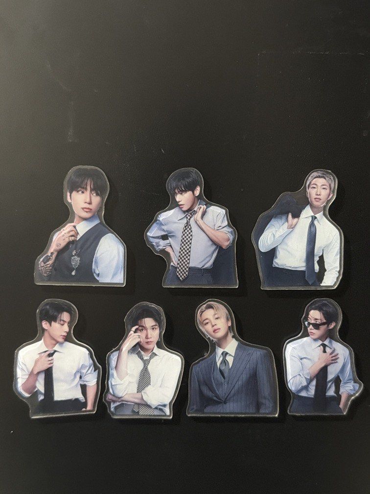 BTS - 7pcs Ref Magnet (Category: K-Wave Merchandise) located in Manila. Submitted by pophiro.shop (Listing ID 1469987948, Image 2). Description: 6cm ref magnet - complete 7 members New, still with peel off sticker.