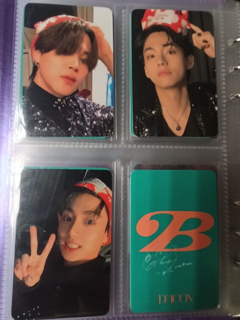BTS D'Icon Photocard Set Full Member Collection (Category: K-Wave Merchandise) located in Teresa. Submitted by merz09 (Listing ID 1469985445, Image 1). Description: - Sold per set of 7 - 210 per set - Complete BTS D'Icon photocard set with all 7 members (RM, Jin, Suga, J-Hope, Jimin, V, Jungkook) - Features multiple concepts: winter beanie hats and classic B&W portraits with colorful backs - Perfect for ARMY collectors - Available as a full set o