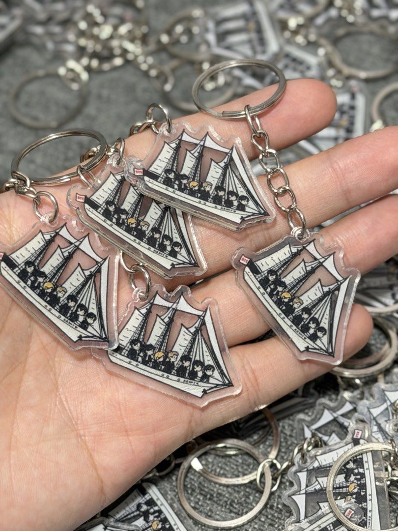 BTS Sail Keychain - 5pcs for P99 (Category: K-Wave Merchandise) located in Manila. Submitted by pophiro.shop (Listing ID 1470018530, Image 3). Description: .