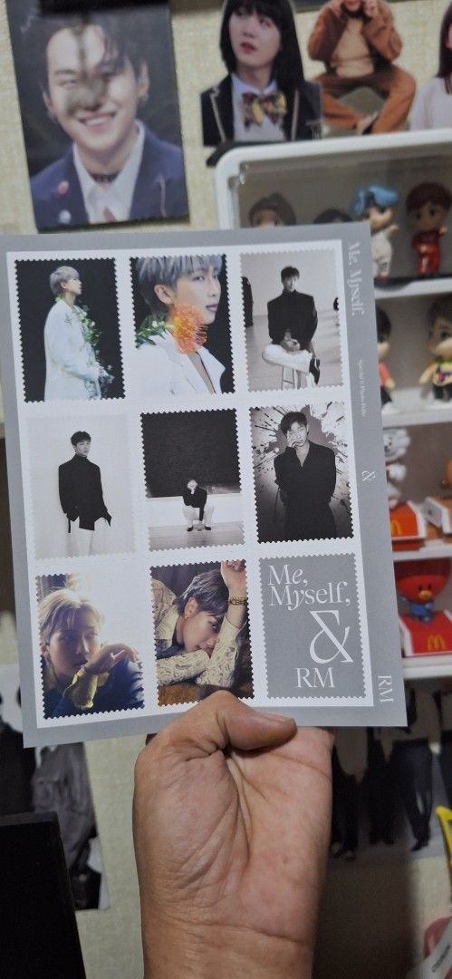 BTS Special 8 Photo-Folio Stamp Sticker Set (Category: Art & Prints) located in Marikina City. Submitted by shookycart (Listing ID 1470103540, Image 1). Description: - Official BTS Special 8 Photo-Folio stamp sticker sheets - Available variations: RM, Jimin, V, Jung Kook, Suga, Jimin, Jin and 'Us, Ourselves, & BTS' group edition - Each sheet includes 9 perforated stamp-style mini photos - 100 each - DM for availability or set inquiries.