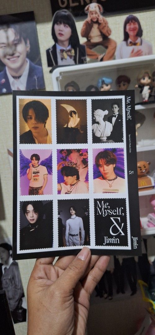 BTS Special 8 Photo-Folio Stamp Sticker Set (Category: Art & Prints) located in Marikina City. Submitted by shookycart (Listing ID 1470103540, Image 2). Description: - Official BTS Special 8 Photo-Folio stamp sticker sheets - Available variations: RM, Jimin, V, Jung Kook, Suga, Jimin, Jin and 'Us, Ourselves, & BTS' group edition - Each sheet includes 9 perforated stamp-style mini photos - 100 each - DM for availability or set inquiries.