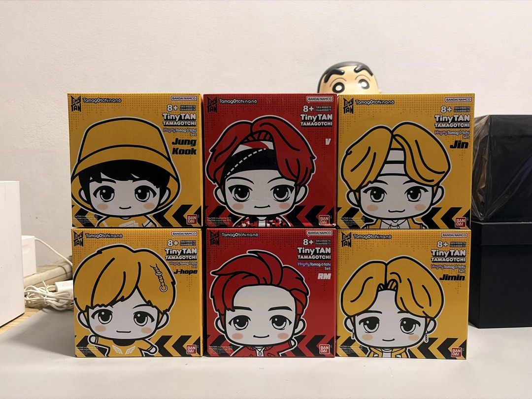 BTS TinyTAN Hugmy Tamagotchi (Category: Interactive Toys) located in Caloocan City. Submitted by neverletmigo (Listing ID 1470141414, Image 1). Description: - Official Bandai Namco BTS x TinyTAN Hugmy Tamagotchi Set - Available BTS members: RM, Jin, J-Hope, Jimin, V, Jung Kook - 2699 each MOP: GoTyme | BPI | Cash Meetups Preferred (Weekends Only): SM Grand Central | SM North EDSA | Trinoma Shipping via: LBC | Grab | Lalamove 📩 PM to order or inq