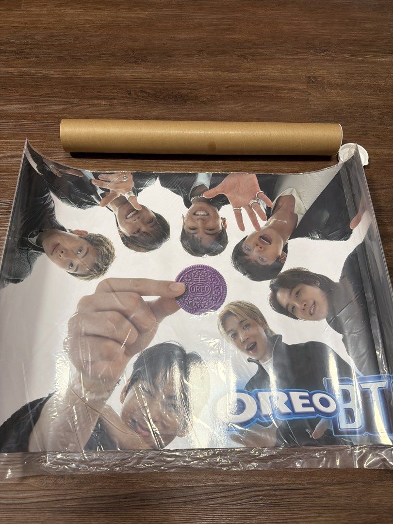 BTS x Oreo Official Collaboration Poster with Tube, Toys & Collectibles ...