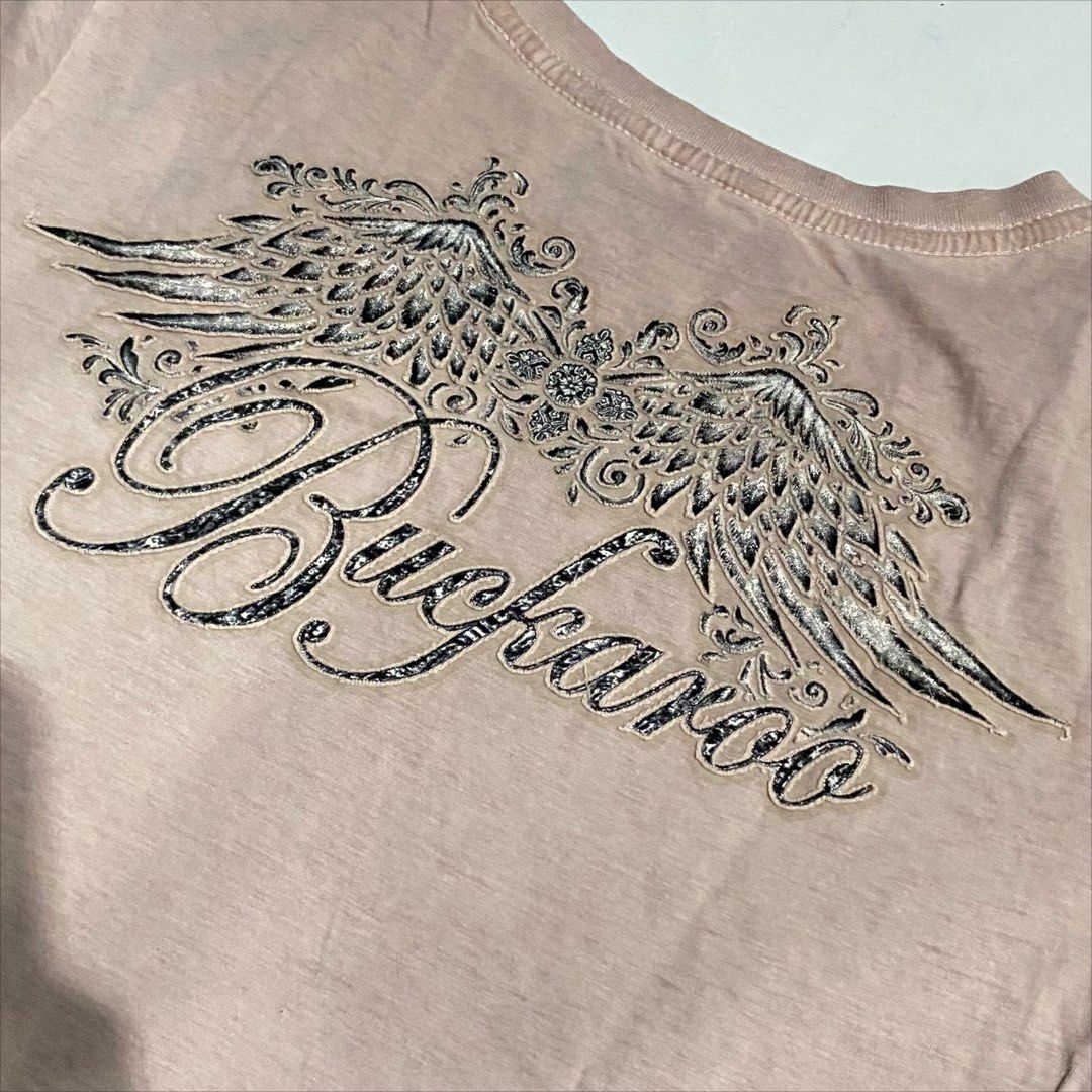 Buckaroo Graphic T-Shirt Brown Size S (Category: Tshirts & Polo Shirts ) located in San Jose. Submitted by riosnothere (Listing ID 1470053471, Image 3). Description: 𖤐 ‧₊⠄buckaroo ⤷ size: small - semi med note: - handwashed (ready to wear) - color may slightly vary due to lighting - pm for dimes/issues.