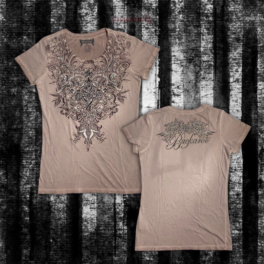 Buckaroo Graphic T-Shirt Brown Size S (Category: Tshirts & Polo Shirts ) located in San Jose. Submitted by riosnothere (Listing ID 1470053471, Image 1). Description: 𖤐 ‧₊⠄buckaroo ⤷ size: small - semi med note: - handwashed (ready to wear) - color may slightly vary due to lighting - pm for dimes/issues.