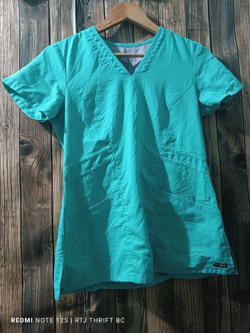 Bundle: Grey's Anatomy Scrub TOPS ONLY (XS on Tag) (Category: Others Tops) located in Baguio. Submitted by thanksgodforthedogs (Listing ID 1470107344, Image 2). Description: Grey's Anatomy Scrub Tag: XS Colors: Jade and Coral Pink Grey's Anatomy W: 38" L: 25" Shoulders Width: 14" Tag: XS 2 Pockets Nababanat/Soft Stretch Upper Part Jade (Lighter Shade) Coral Pink Condition: Like New to Good as New Both for: P800 + SF.