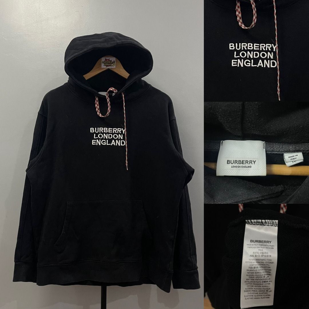 BURBERRY EMBROID HOODIE (Category: Luxury Apparel) located in Cabanatuan. Submitted by lootersgrails (Listing ID 1469951148, Image 1). Description: A10 BURBERRY EMBROID HOODIE L27 W22 NO ISSUE.