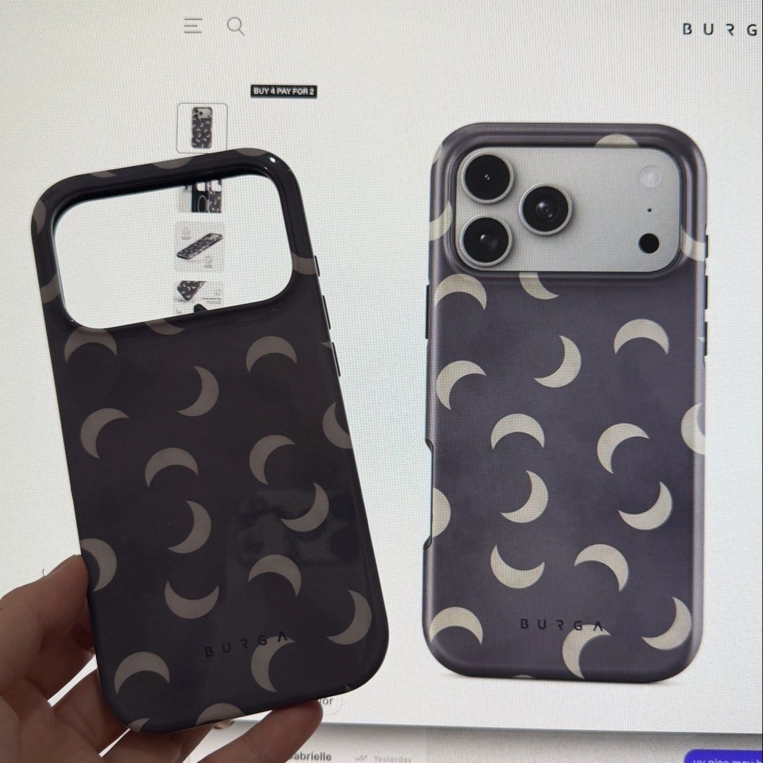 Burga Iphone 17 PRO or 18 PRO magsafe case (Category: Other Mobile & Gadget Accessories) located in Manila. Submitted by hellostreetmarket_ (Listing ID 1470007904, Image 2). Description: Bought 3,900 pesos Lightly used. Minor scratch Rfs phone upgrade.