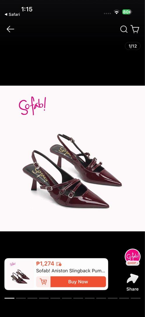 Burgandy Pump Heels (Category: Heels) located in Pasig City. Submitted by serena.vw (Listing ID 1470122050, Image 1). Description: brand: sofab - so tibay (2.5 inch) - classy and chic - not wiggly - perfect for office girlies - comfy - di masakit sa paa.