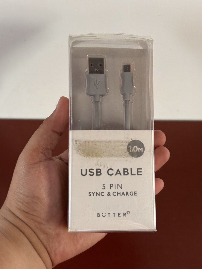 Butter Korea 5-Pin Micro USB Android Charging Cable 1.0 Meter (untested, as is) (Category: Other Mobile & Gadget Accessories) located in Cavite. Submitted by nanangonlineshop (Listing ID 1469976426, Image 2). Description: 📌 Butter Korea 5-Pin Micro USB Android Charging Cable 1.0 Meter (untested, as is) 🏷️ P35 ⚠️ POLICY: ❌ NO COD ✅ AS IS, WHERE IS ✅ FIRST PAY BASIS ✅ MINE NOW, PAY NOW ✅ 3-DAYS HOLD ONLY. UNPAID RESERVATIONS ARE VOIDED. 📍 Locati