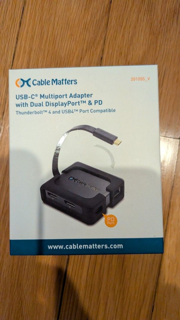 Cable Matters USB-C Multiport Adapter Dual DisplayPort PD, Computers ...
