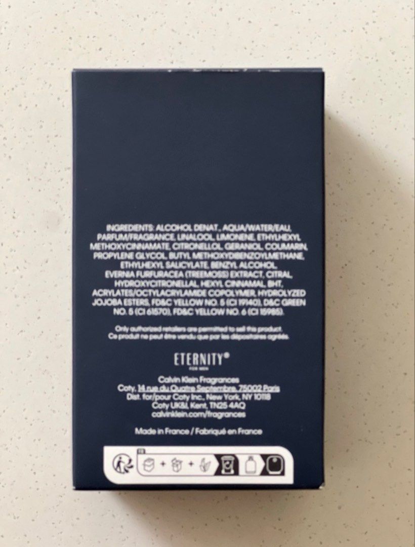 CK Calvin Klein Eternity for Men (Category: Fragrance & Deodorants) located in Samal. Submitted by instyle.recessionista (Listing ID 1470047905, Image 3). Description: - Calvin Klein Eternity for Men (Eau de Toilette) - Authentic and bought from Dubai Selling for a discounted price 📌Get this for only 4,200✨only 📌 Rustans is selling this for 5,998 Zalora is selling this for 4,998 - 100ml bottle ( 2 bottles available ) - Fresh and clean fragrance