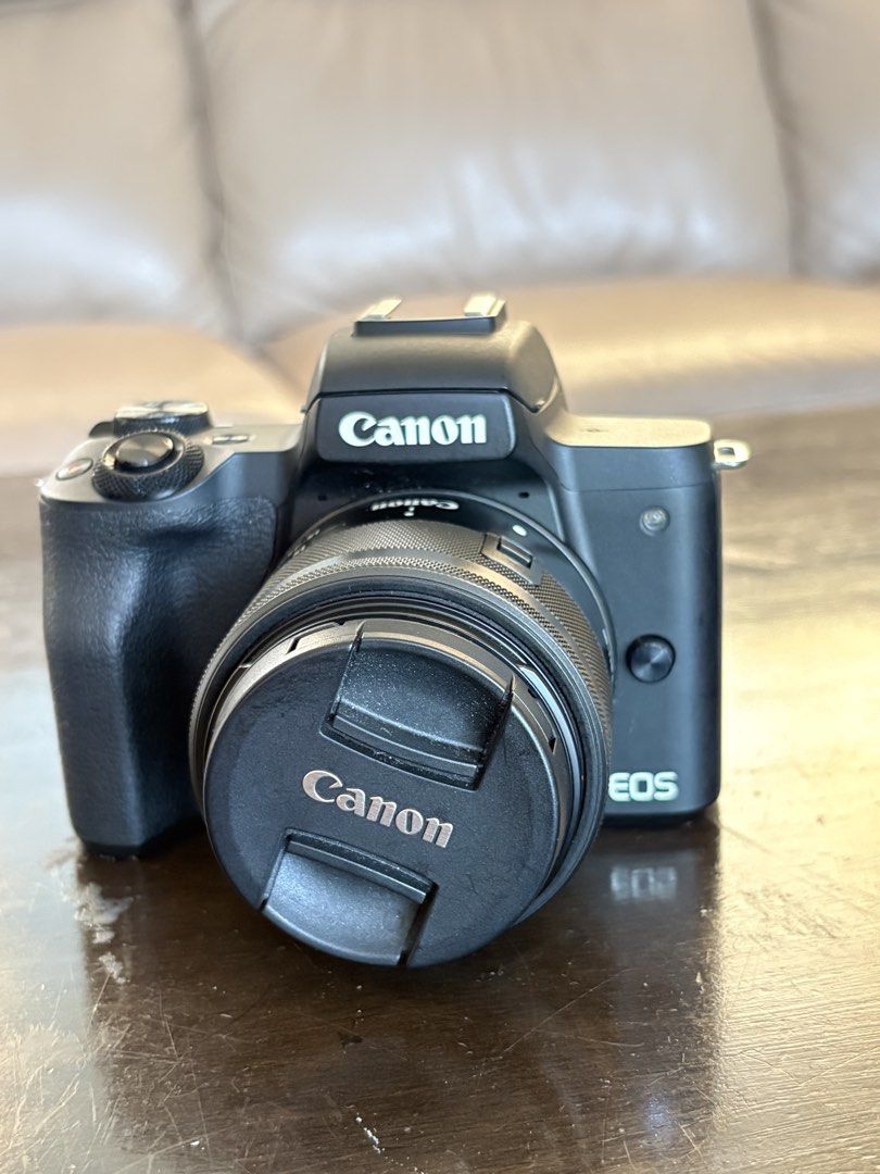 Canon EOS M50 with free additional lens (Category: Cameras) located in Manila. Submitted by tricia.gal (Listing ID 1469977505, Image 2). Description: FOR SALE: Canon EOS M50 (Black) 📸 * Purchased in 2021 * Excellent condition * 24.1MP mirrorless camera * 4K video recording * Flip-out touchscreen * Lenses included: * Canon EF-M 15–45mm f/3.5–6.3 IS STM * Canon EF-M 22mm f/2 STM * Great for travel, portraits, and content creation RFS: Looking for 