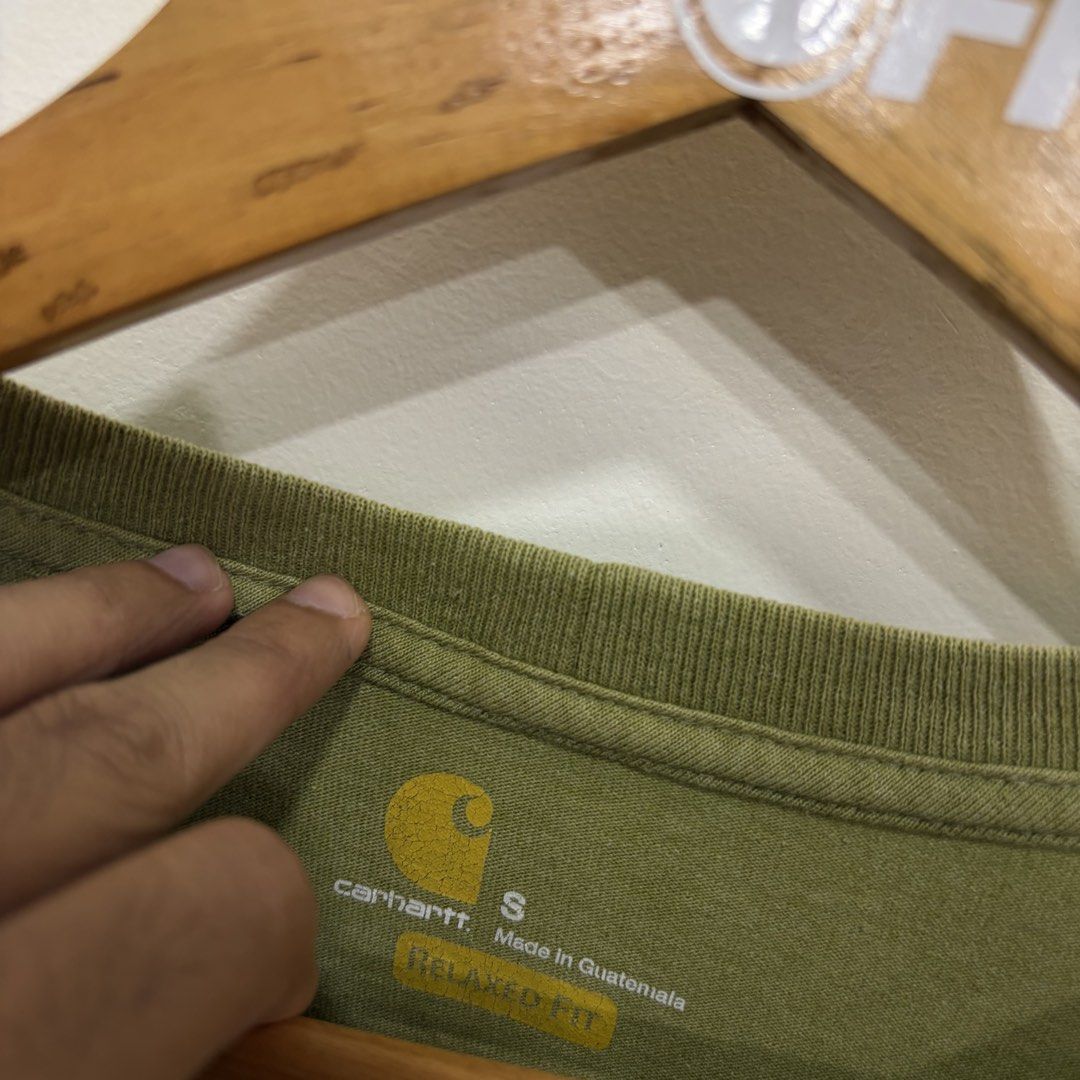 Carhartt (Category: Tshirts & Polo Shirts ) located in Santa Rosa. Submitted by gardenofthrifts (Listing ID 1469950770, Image 3). Description: Shirt ₱780 Small Width: 19 Length: 28 10/10 Condition Comment “Mine” below to purchase..