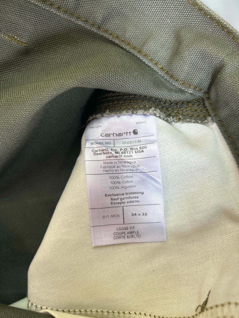Carhartt B11 MOS Carpenter Pants (Category: Jeans) located in Tacloban City. Submitted by xyrus_olimpo (Listing ID 1470104670, Image 3). Description: Size: 34x32 Waist: 34 Length: 43 Hem: 9 Color rate: 10/10 Issue: ❌ 📍Please consider your purchase carefully. 📍All items are pre-owned unless otherwise stated. 📍All sales are final-no returns or exchanges. 📍Free shipping within the Philippines.