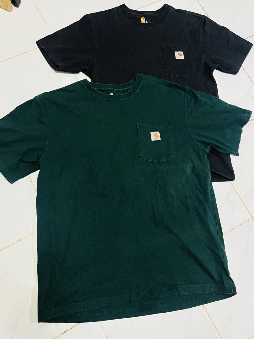carhartt k87 pocket tee (Category: Tshirts & Polo Shirts ) located in Muntinlupa City. Submitted by buymothriftko (Listing ID 1470136948, Image 1). Description: carhartt k87 pocket tee black fits medium green fits xl in verygood condition aspack only 1300.