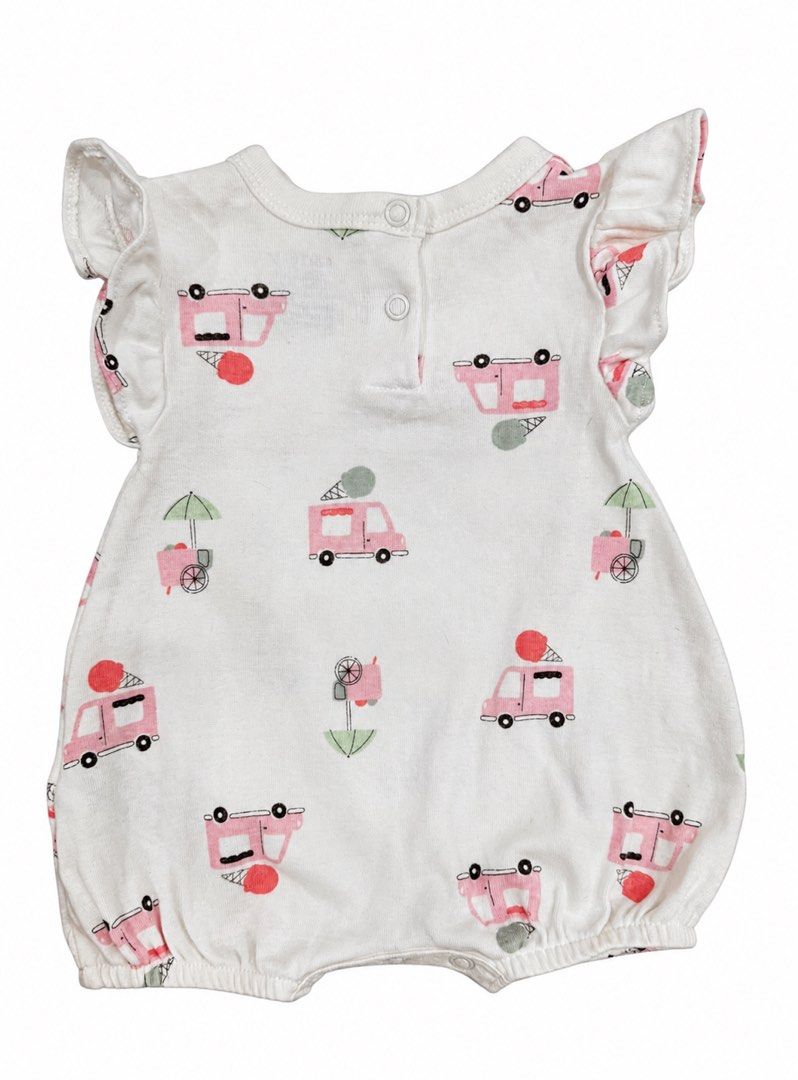 Carter’s Romper (Newborn) (Category: Babies & Kids Fashion) located in Angeles City. Submitted by aeapreloved (Listing ID 1470037120, Image 2). Description: Carter’s Newborn Romper 🌸 • Size: Newborn (0M) • White with a cute pastel print • Soft, lightweight fabric • Short sleeves with an easy-to-wear design • Snap-button closure for convenient dressing and diaper changes • Made in Vietnam Preloved baby clothes, perfect for everyday wear! 💕.
