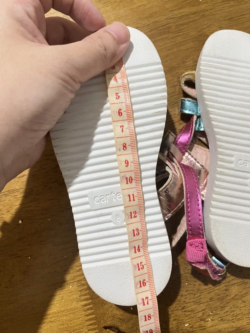 Carter's Strappy Sandals (Category: Babies & Kids Fashion) located in San Mateo. Submitted by joayne (Listing ID 1470027021, Image 3). Description: • Size - 8 (please see photo comment for measurement) • Never been used kasi masikip sa matabang feet ni baby ko dati .