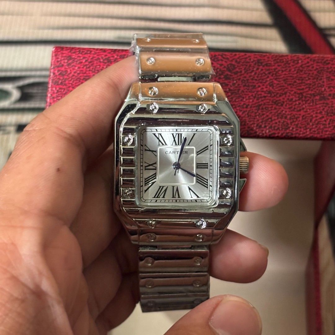Cartier Santos Top-Grade Replica Watch. (Category: Men's Watches) located in Manila. Submitted by babaengmaypangarap (Listing ID 1469997346, Image 3). Description: LAST PRICE NA ₱3,000 AND PM LANG IF INTERESTED WALA NA TATAWAD.
