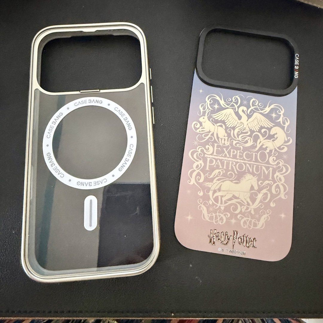 Case Bang Iphone 17 / 18 PRO base with Harry Potter attachment (Category: Other Mobile & Gadget Accessories) located in Manila. Submitted by hellostreetmarket_ (Listing ID 1470009256, Image 1). Description: New and unused. For iPhone 17 or 18 PRO. Includes base and magnetic attachmentz Rfs: phone upgrade.
