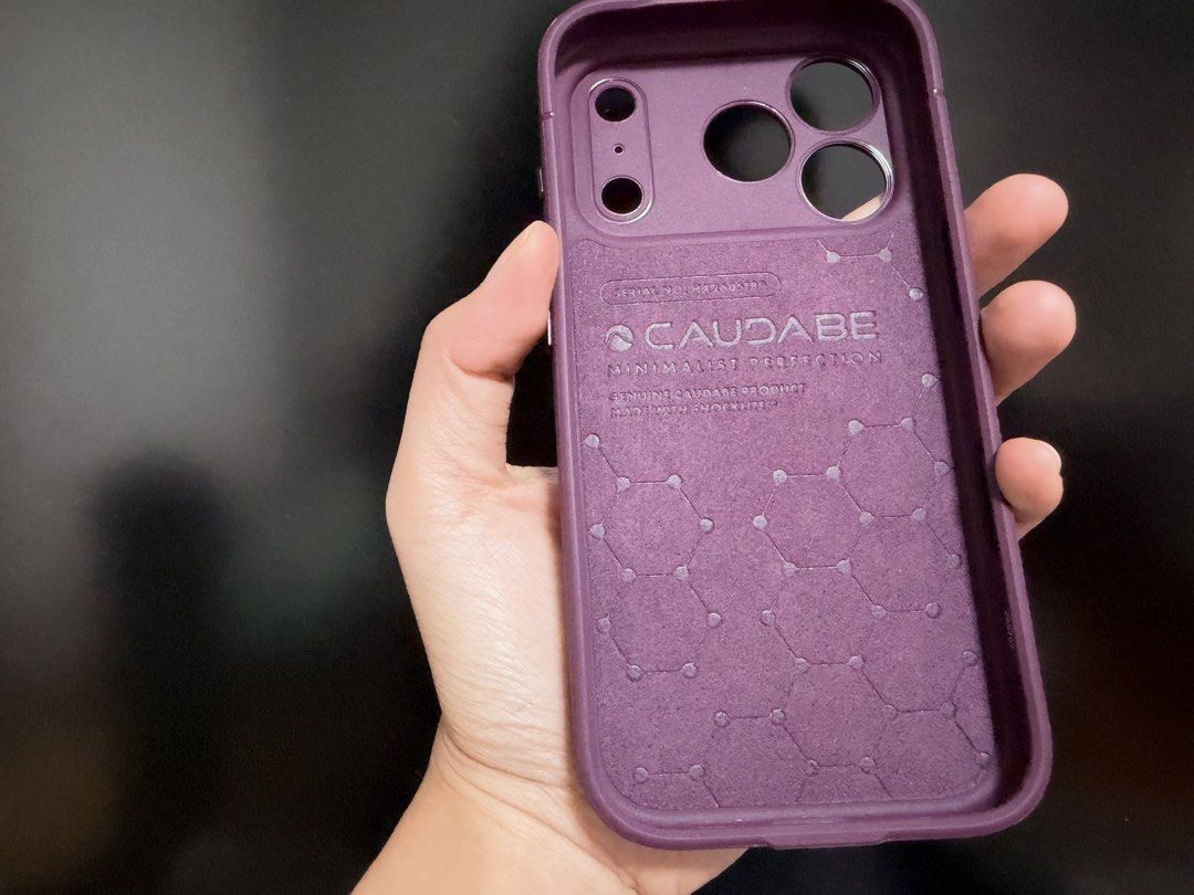 Caudabe Sheath Precise for IPhone 18 Pro (Almandine) (Category: Cases & Sleeves) located in Quezon City. Submitted by freedomsturtle (Listing ID 1470028102, Image 3). Description: - Brand: Caudabe (Sheath Precise) - Compatible Model: iPhone 18 Pro - Color: Almandine (Purple) - Condition: Brand new with original box (extra case from US) - Features: Premium minimalist design, enhanced grip, shock-absorbing inner lining Shipping c/o buyer.
