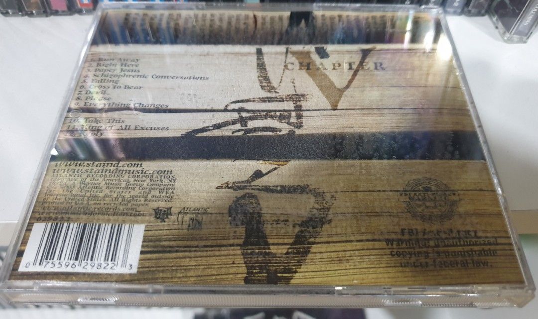 CD STAIND - chapter V alternative post grunge rock nu metal (Category: CDs & DVDs) located in Makati City. Submitted by KaTiToYs (Listing ID 1470115540, Image 2). Description: staind - chapter v EU🇪🇺press NM meet ups: Makati / BGC / Ortigas... Metro Manila / nearby provinces buyers - pick up via: lalamove / grab... Provincial buyers - ship via: lbc / jrs / jnt... MOP: Gcash ❌❌❌NO COD / COP❌❌❌ Korn deftones limp bizkit sevendust incubus coal cha
