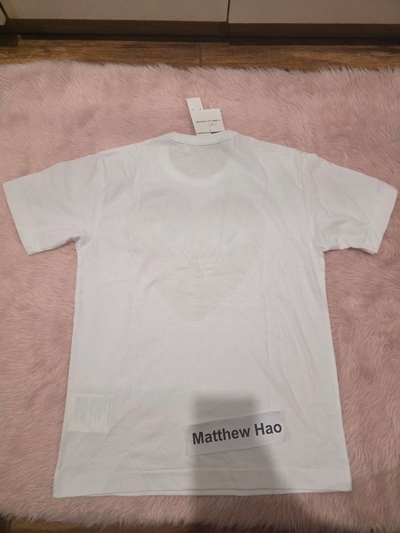 Cdg play tshirt (Category: Tshirts & Polo Shirts ) located in Manila. Submitted by machoxmatt (Listing ID 1470067730, Image 3). Description: brandnew (below srp) size: small (w18, L26) mop:bdo/gcash shipping at buyer's expense.