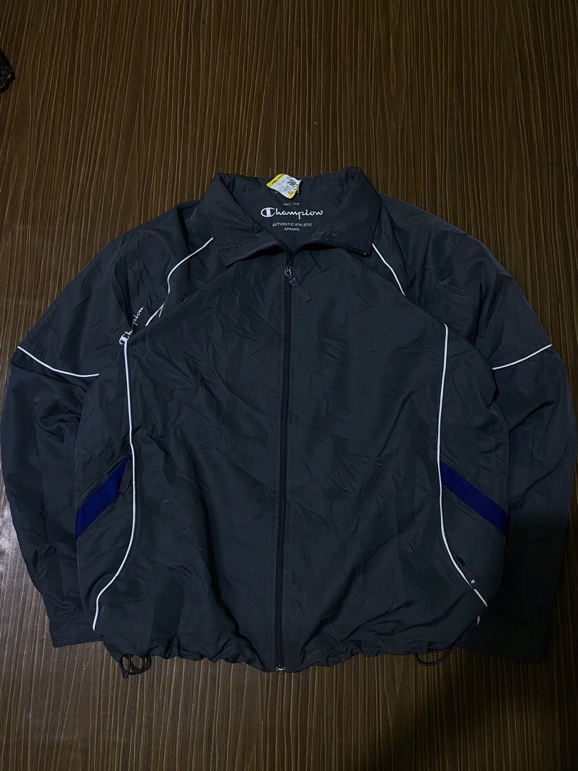 Champion Authentic Apparel Full-Zip Windbreaker Track Jacket (Category: Activewear) located in Bansalan. Submitted by cjs_thrift (Listing ID 1470087729, Image 1). Description: - FIT XL - DIMENSIONS: 25 by 28 - COLOR RATE:9.9/10 - VERY GOOD CONDITION - NO ISSUE - COMPLETE TAGS - NEED WASH.