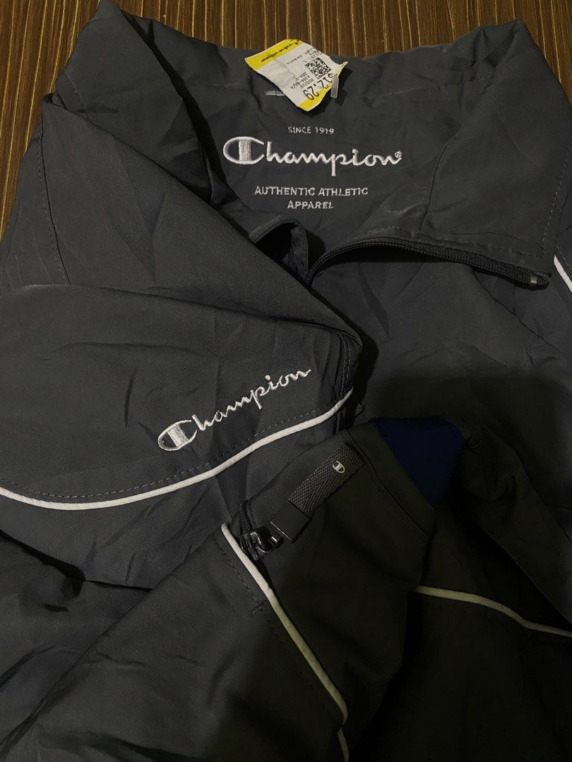 Champion Authentic Apparel Full-Zip Windbreaker Track Jacket (Category: Activewear) located in Bansalan. Submitted by cjs_thrift (Listing ID 1470087729, Image 3). Description: - FIT XL - DIMENSIONS: 25 by 28 - COLOR RATE:9.9/10 - VERY GOOD CONDITION - NO ISSUE - COMPLETE TAGS - NEED WASH.