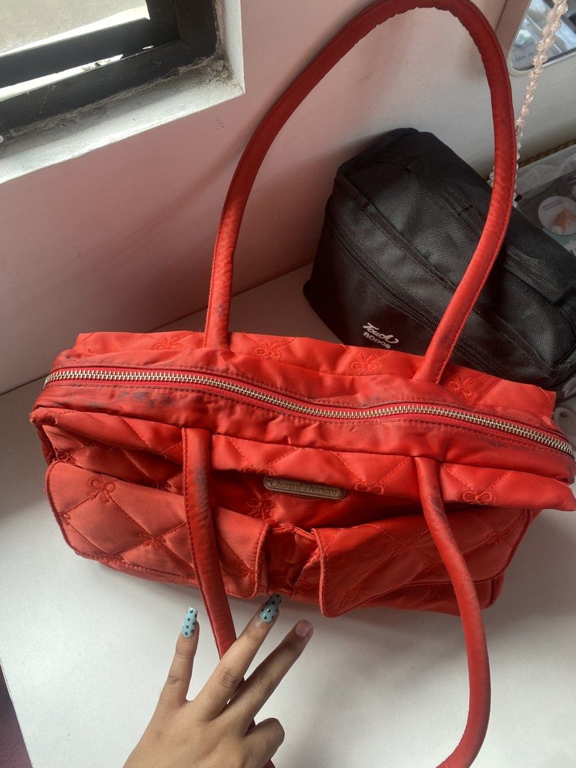 Chantal Thomass Quilted Red Shoulder Bag (Category: Luxury Bags & Wallets) located in Agdangan. Submitted by _freeyuh (Listing ID 1469965806, Image 3). Description: need wash only! .