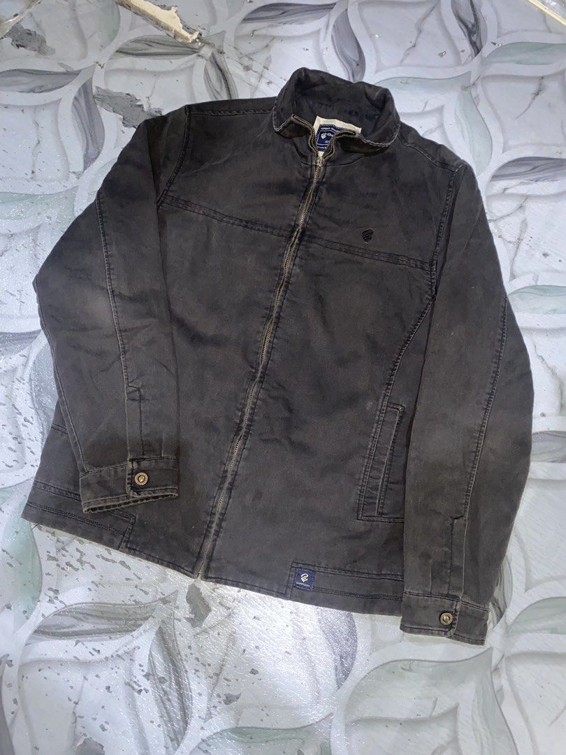Chardon Wear Dark Grey Jacket Size M (Category: Coats, Jackets and Outerwear) located in Manila. Submitted by boooooos (Listing ID 1469960592, Image 1). Description: - Brand: Chardon Wear (Rocawear) - Color/Material: Dark grey canvas with quilted nylon interior lining - Closure: Full front zip and metallic zipper with branded cuff buttons DM for more details!.