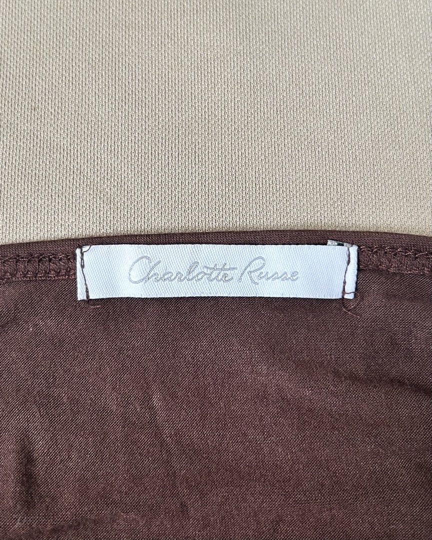 Charlotte Russe Brown Sequined Boho Halter Top (Category: Sleeveless) located in Los Banos. Submitted by hotlinevintage777 (Listing ID 1470126703, Image 2). Description: — size: s to m — issue: minimal pinhole in bottom hem (not noticeable).