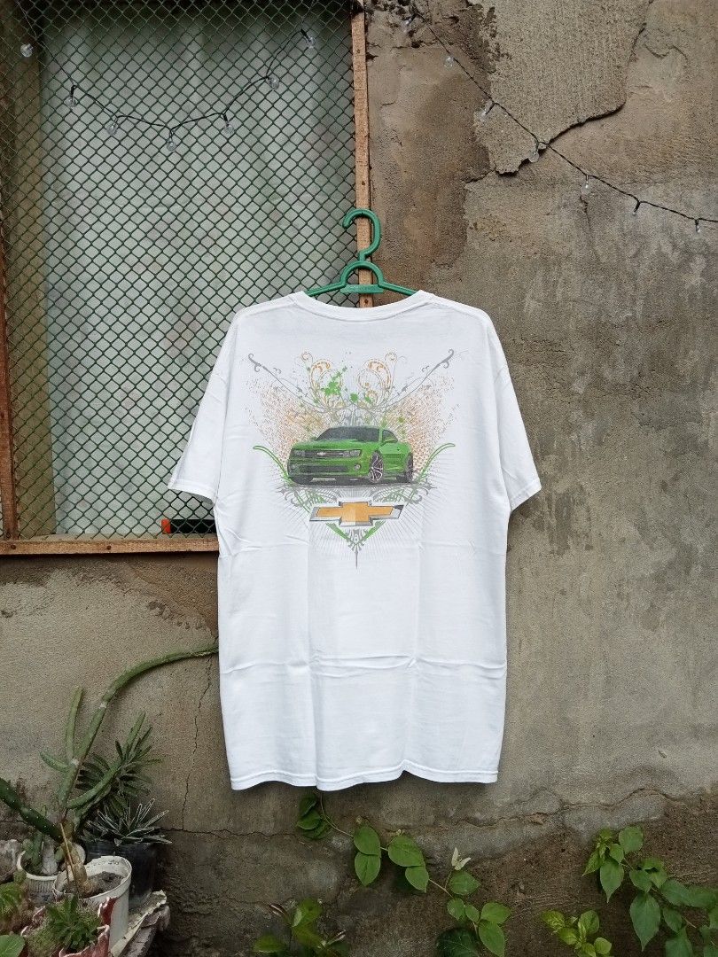 Chevrolet Car Tee (Category: Tshirts & Polo Shirts ) located in Cabadbaran. Submitted by reizen_ace051823 (Listing ID 1470023940, Image 1). Description: - condition 9.5/10 - no issue - size large on tag - dimes L30 x W21.5.