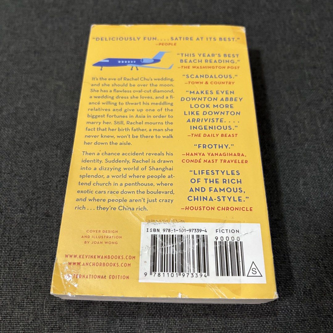 China Rich Girlfriend by Kevin Kwan (Category: Storybooks) located in Imus. Submitted by declutter201 (Listing ID 1470134267, Image 2). Description: Price: P100 Prio payo Location: Imus, Cavite MOP: BDO, Gcash, Maya, GoTyme MOD: GGX, J&T, SDD RFS: Decluttering You can message me for more details.