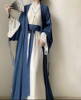 Hanfu Blue Outfit DnD Party, Women's Fashion, Dresses & Sets ...