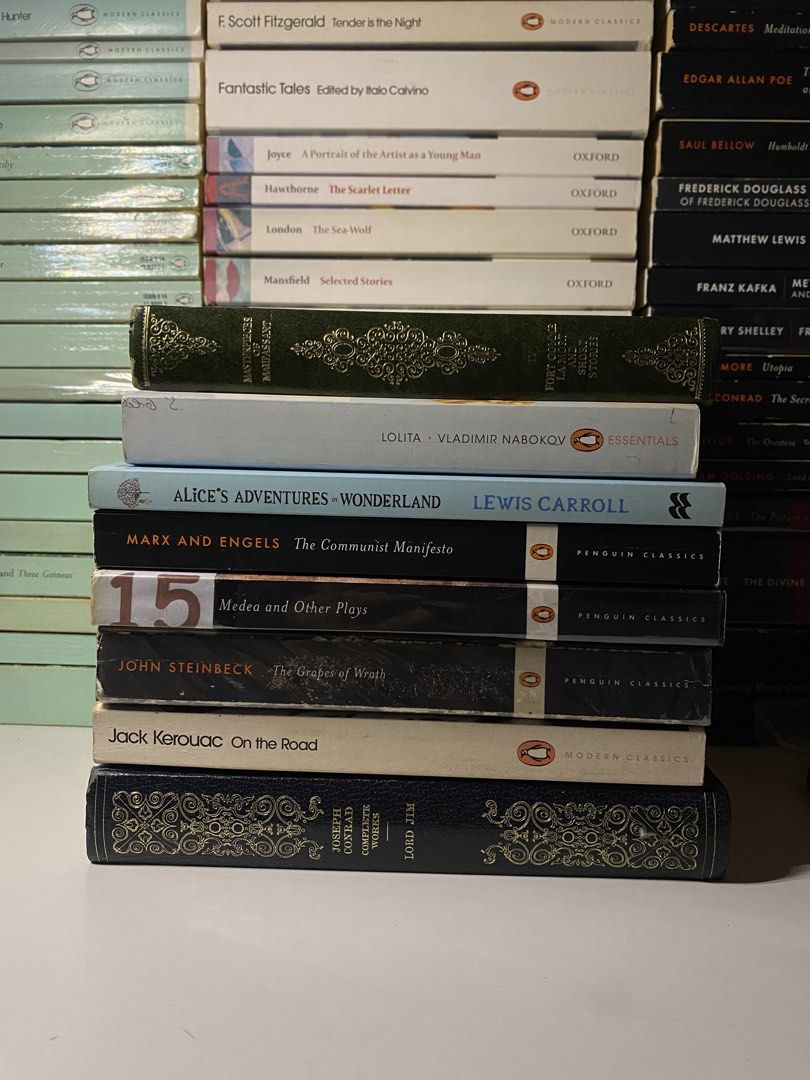 CLASSIC BOOKS (Category: Assessment Books) located in Manila. Submitted by wesleybaut52106 (Listing ID 1470082503, Image 1). Description: Lolita-450 Grapes of wrath-450 karl marx-350 medea-200 On the road 250- .