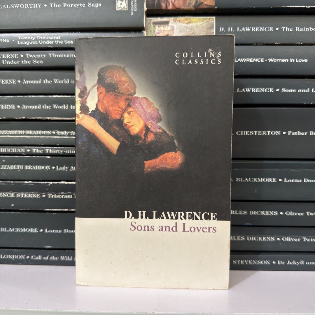 Collins Classics Sons and Lovers by D.H. Lawrence (Category: Storybooks) located in Lingayen. Submitted by readwjane (Listing ID 1469990252, Image 1). Description: - Title: Sons and Lovers by D.H. Lawrence - Edition: Collins Classics (Paperback) - Cover Art: Beautiful illustrated design depicting an embracing couple - Condition: Pages are intact, complete, and fully readable - Genre: Classic English literature.