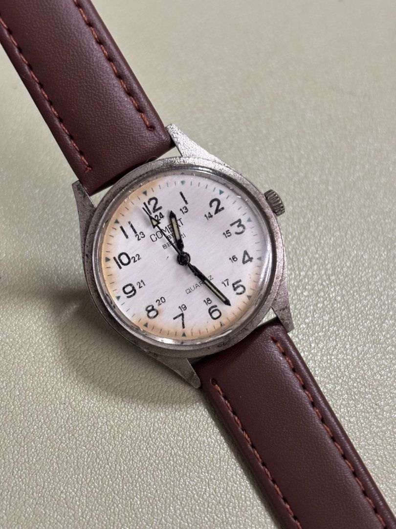 Combat by Belami (Category: Men's Watches) located in Bacolod City. Submitted by archives_by_k (Listing ID 1469999483, Image 2). Description: Authenthic 029G 34mm crown included 16mm lug width Burth dial Working Quartz .