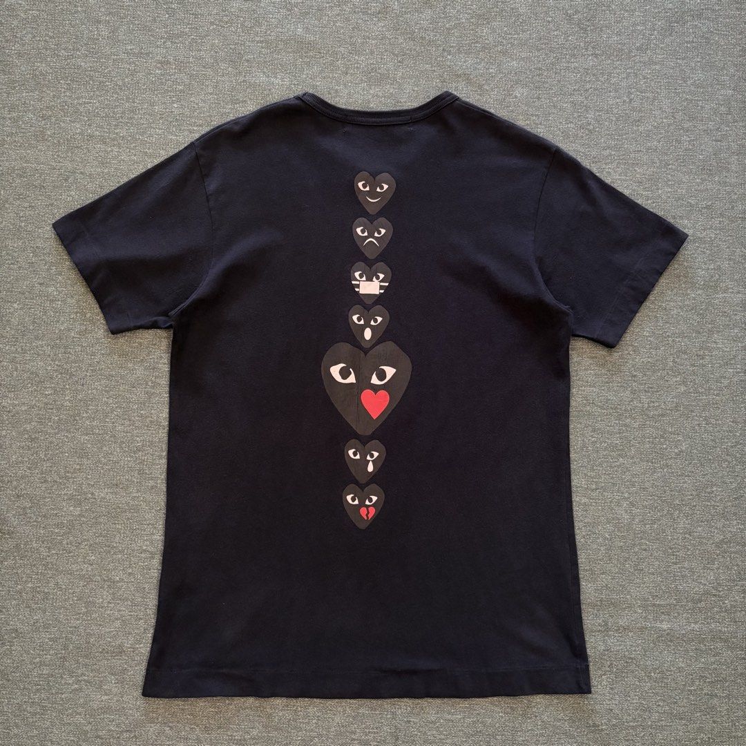 Comme Des Garcons Play Expression (Category: Tshirts & Polo Shirts ) located in Butuan. Submitted by ragscurations (Listing ID 1469965385, Image 3). Description: Size : Medium Inches : Width 19 Inches : Length 28 Condition : Good Flaws : Baby hairlines Color rate 9 Fav item : Beautiful design.
