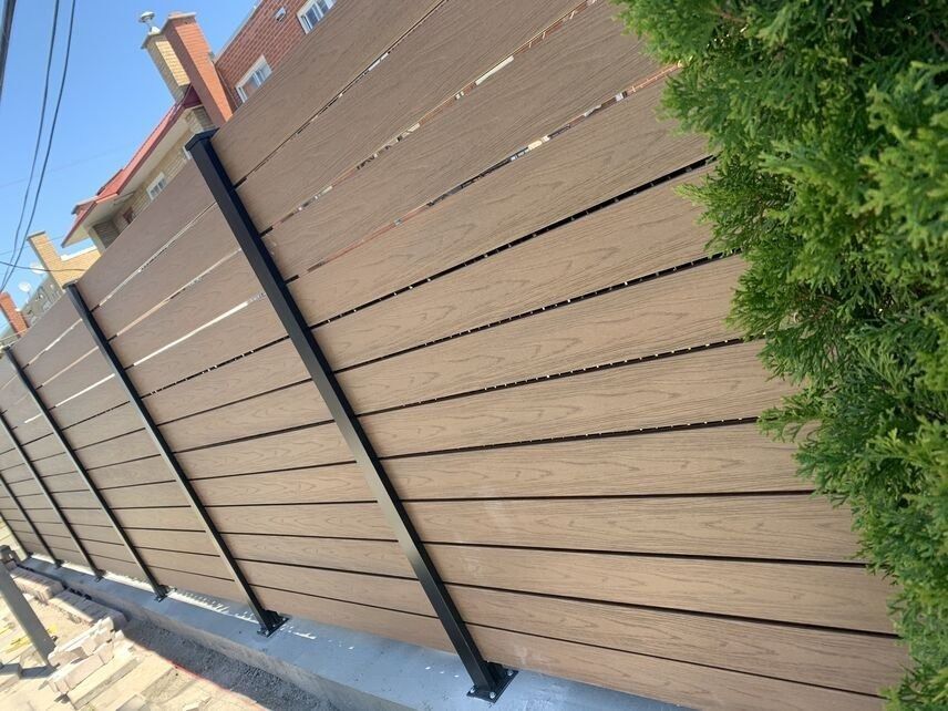 Composite Wood Fence Board DIY Garden Balcony Privacy Panel, Furniture ...