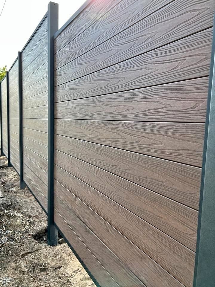 Composite Wood Fence Board DIY Garden Balcony Privacy Panel, Furniture ...