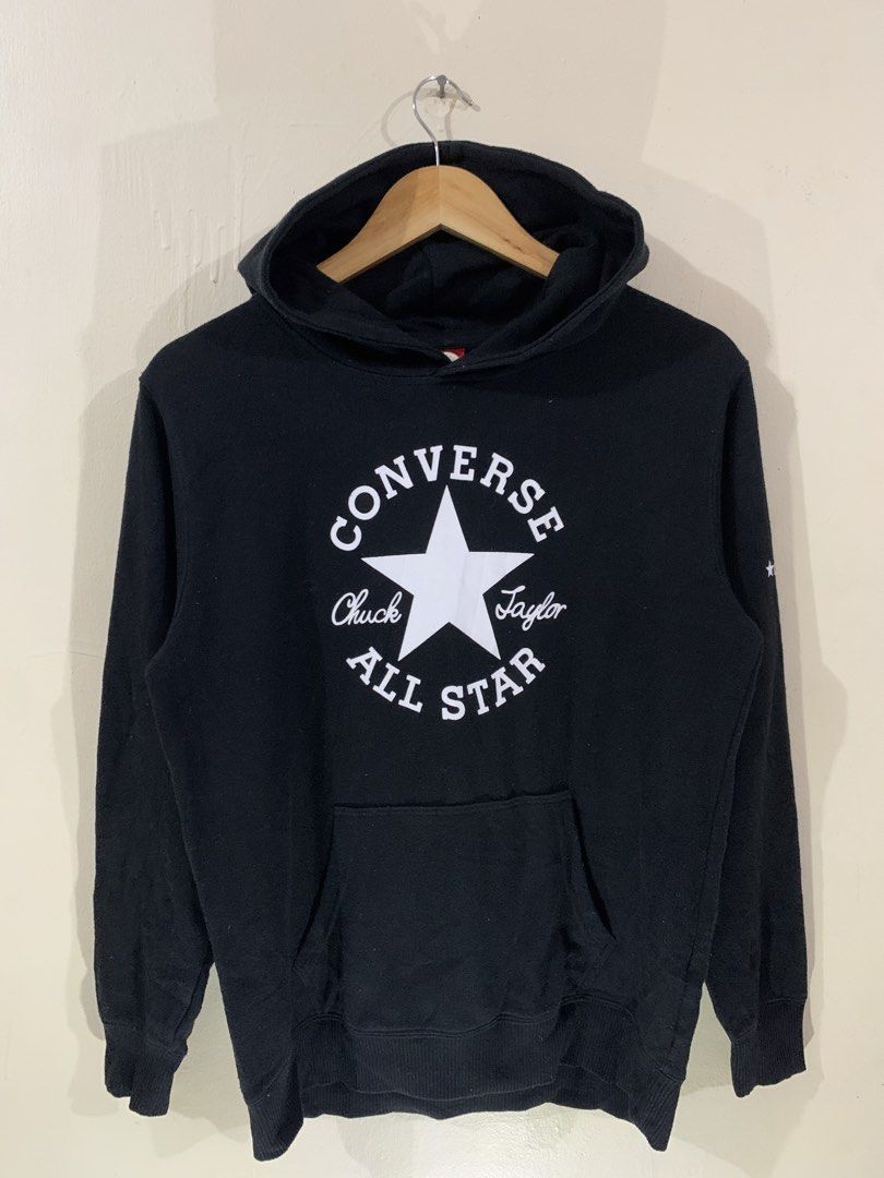 Converse All Star Hoodie Grey Pullover (Category: Hoodies) located in Manila. Submitted by bud_thriftt (Listing ID 1469964089, Image 3). Description: - Authentic grey Converse hoodie - Classic embroidered logo on the chest - Cozy pullover design with long sleeves and front pocket - Ribbed cuffs and hem for a snug fit - Soft, comfortable material ideal for casual days - Easy to style and versatile.