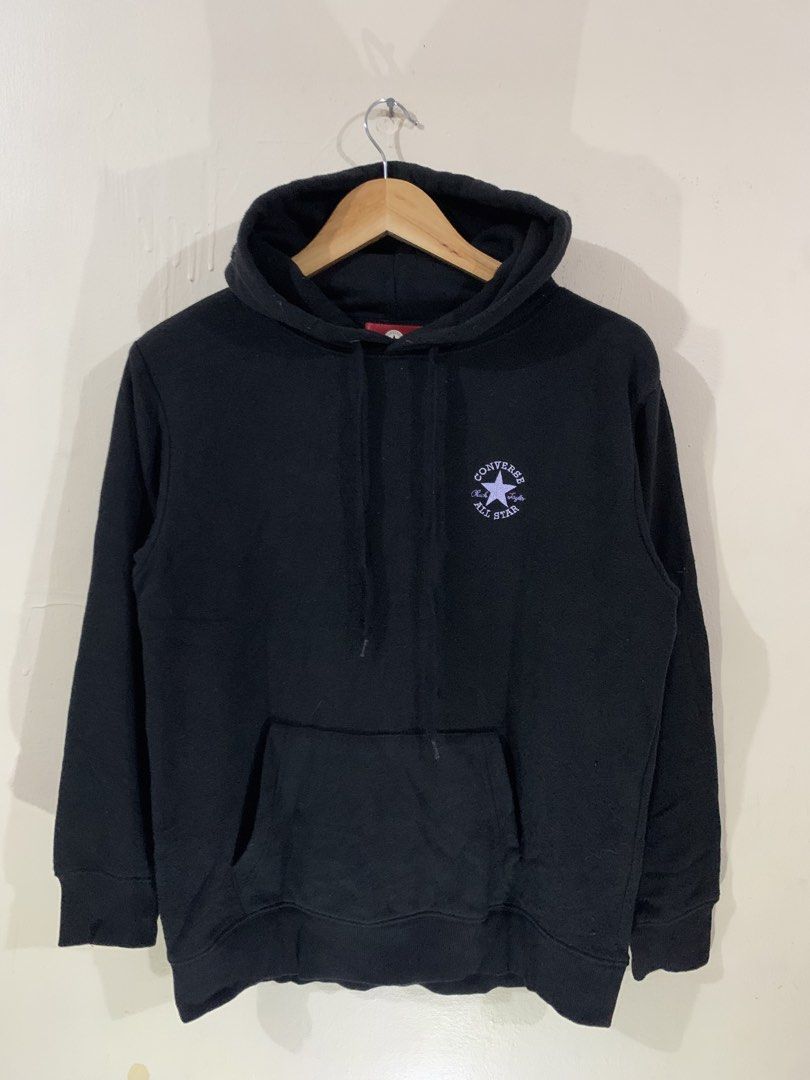 Converse All Star Hoodie Grey Pullover (Category: Hoodies) located in Manila. Submitted by bud_thriftt (Listing ID 1469964089, Image 2). Description: - Authentic grey Converse hoodie - Classic embroidered logo on the chest - Cozy pullover design with long sleeves and front pocket - Ribbed cuffs and hem for a snug fit - Soft, comfortable material ideal for casual days - Easy to style and versatile.