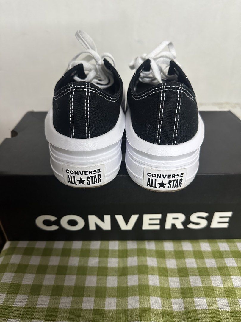 Converse CTAS Move Ox Black White Platform Sneakers (Category: Sneakers) located in Manila. Submitted by jeremyarel95002 (Listing ID 1470131164, Image 3). Description: - Brand: Converse - Model: CTAS Move Ox (Chunky Sole Platform) - Color: Black and White - Size: Women's US 9 / UK 7 / EUR 40 / CM 25.5 - Condition: 9.5/10, pristine condition - Packaging: Comes in original branded box -Good deal -Lowest price in the Market.