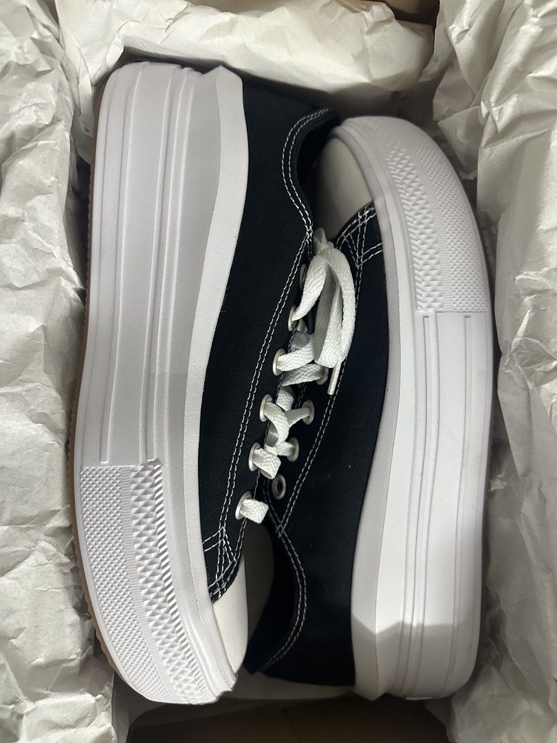 Converse CTAS Move Ox Black White Platform Sneakers (Category: Sneakers) located in Manila. Submitted by jeremyarel95002 (Listing ID 1470131164, Image 1). Description: - Brand: Converse - Model: CTAS Move Ox (Chunky Sole Platform) - Color: Black and White - Size: Women's US 9 / UK 7 / EUR 40 / CM 25.5 - Condition: 9.5/10, pristine condition - Packaging: Comes in original branded box -Good deal -Lowest price in the Market.