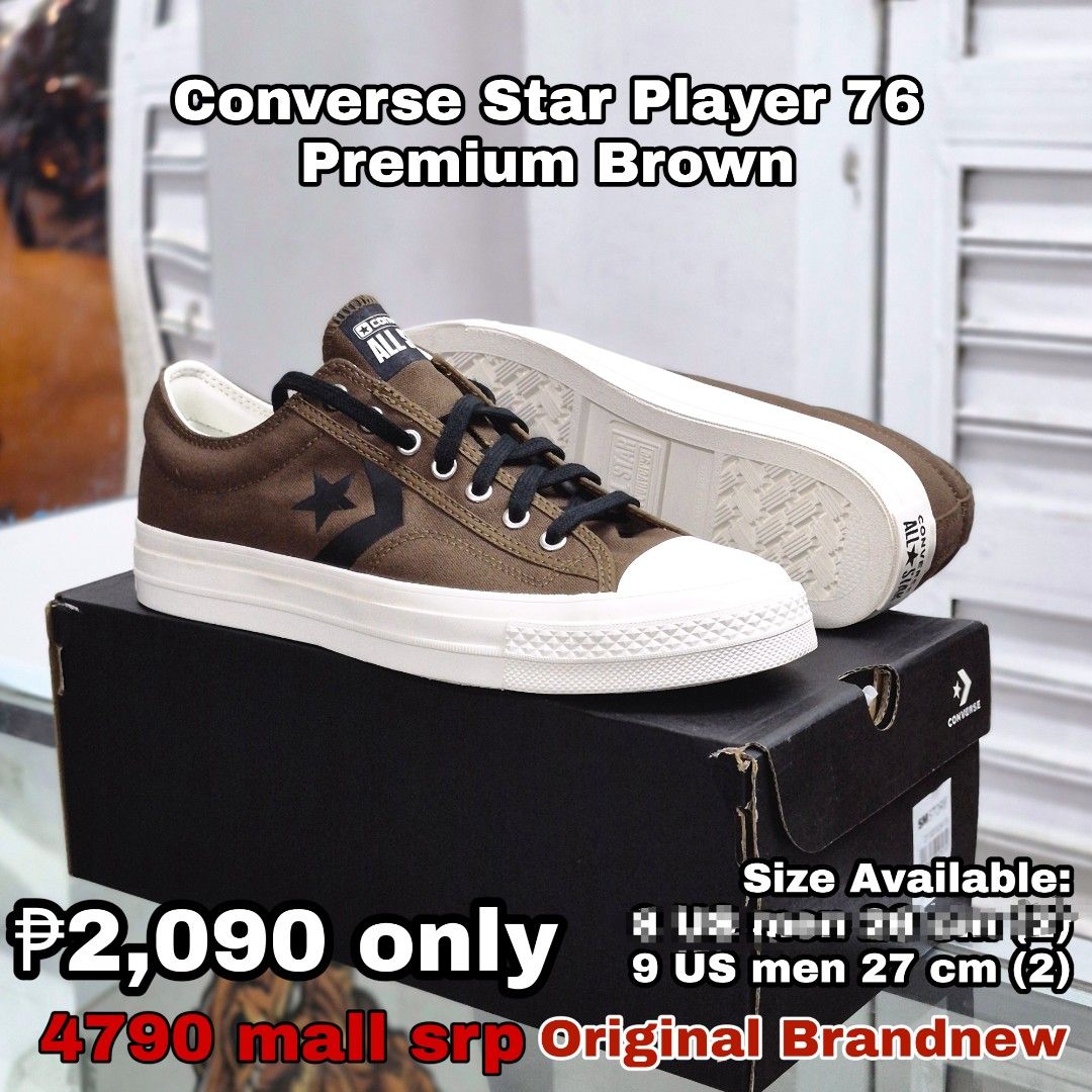 Converse Star Player 76 Premium Brown (Category: Sneakers) located in Makati City. Submitted by _mrsale (Listing ID 1470141101, Image 2). Description: FOR SALE 🚨 Available today! Converse Star Player 76 Premium Brown ✅ Now ₱2,090 ONLY ✅ ❌ From ₱4,790 mall srp❌ Size Available: 9 US MENS 27 cm Check the comment section for more details. Message us now 📩 #MrSale.