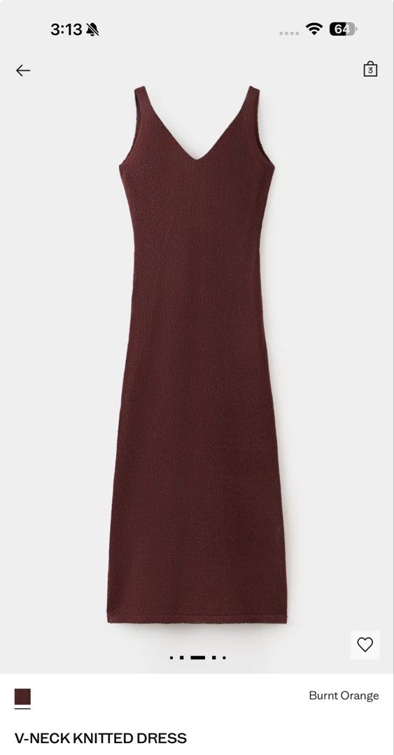 Mango V-Neck Knitted Dress Burnt Orange (Category: Dresses) located in Pasay City. Submitted by gold1001 (Listing ID 1470015227, Image 3). Description: - Style: V-neck, sleeveless, close-fitting midi dress - Color: Rich burnt orange - Material: Open knit textured fabric with stretch - Versatility: Perfect for everyday wear or dinner dates, easily dressed up or down - From OG price P3,295.
